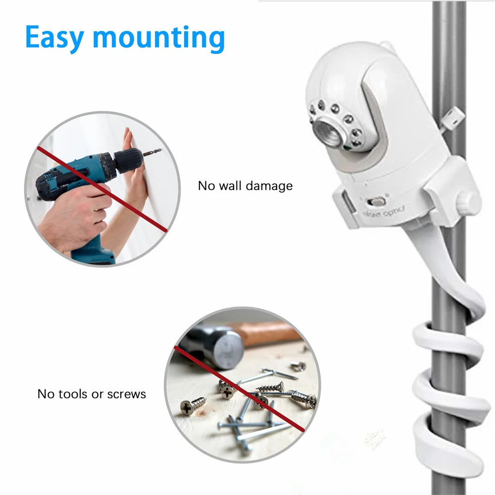 Universal Baby Monitor Bed Bracket Multifunction Camera Holder 1/4 Screw Flexible Clip Hose Camera Mount Cam Adjustable Long Arm